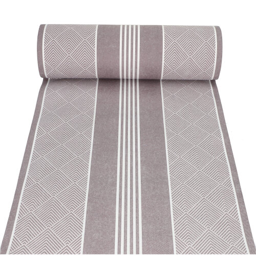 4 x Tischläufer, stoffähnlich, PV-Tissue Mix "ROYAL Collection" 24 m x 40 cm braun "Elegance"