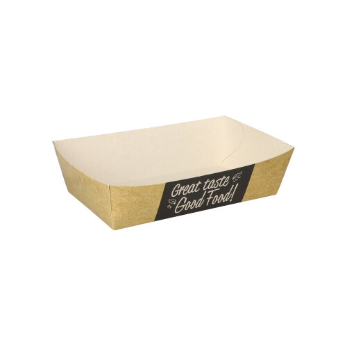 12 x 50 Pommes-Frites-Trays "pure" 3,5 cm x 7 cm x 12 cm "Good Food" mittel