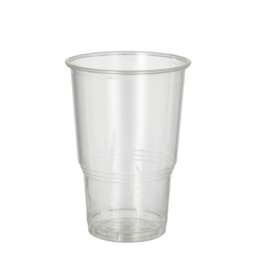 12 x 25 Kaltgetränkebecher, PLA "pure" 0,25 l Ø 7,8 cm · 11 cm glasklar mit Schaumrand