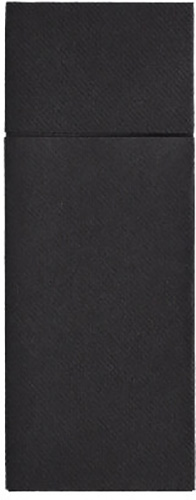 480 Bestecktaschen, Airlaid 40 cm x 33 cm schwarz mit Besteckfalz