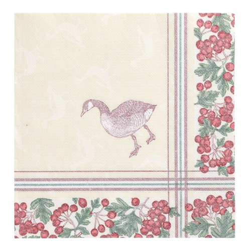 5 x 50 Servietten "ROYAL Collection" 1/4-Falz 40 cm x 40 cm "Goose"
