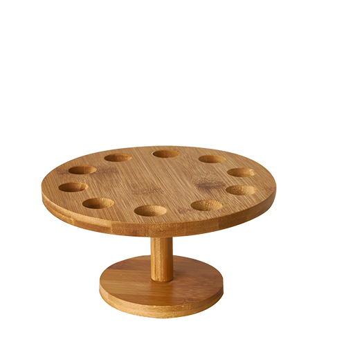 6 x Tray, Bambus "pure" rund Ø 18 cm · 9 cm für 10 Spitztüten