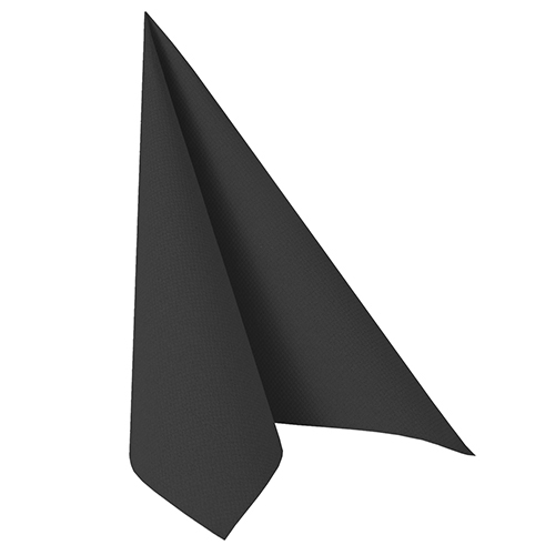 5 x 50 Servietten "ROYAL Collection" 1/4-Falz 48 cm x 48 cm schwarz