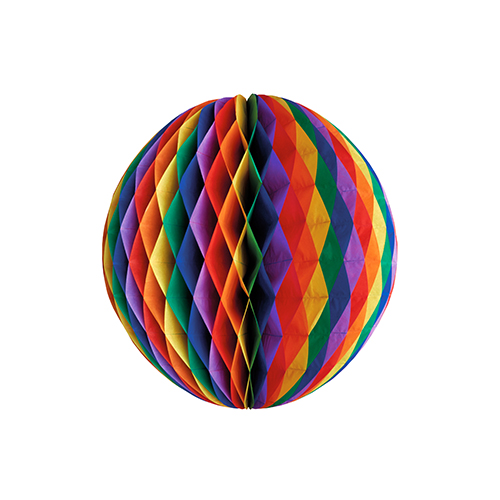 10 x Wabenball Ø 30 cm "Rainbow" schwer entflammbar