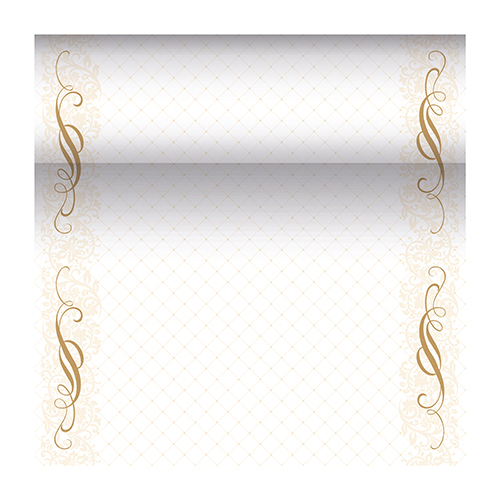 4 x Tischläufer, stoffähnlich, PV-Tissue Mix "ROYAL Collection" 24 m x 40 cm gold "Megan"
