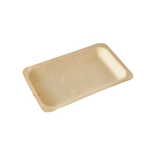10 x 50 Fingerfood - Teller, Holz "pure" eckig 19,5 cm x 14 cm