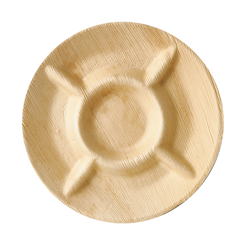 6 x 6 Teller, Palmblatt "pure" 5-geteilt Ø 24,5 cm · 2 cm
