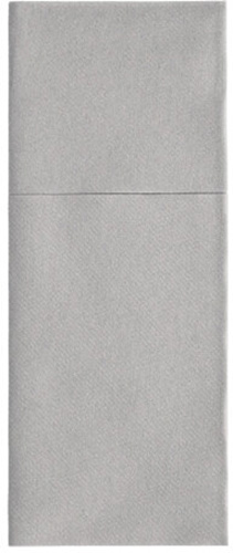 4 x 100 Bestecktaschen, Airlaid 40 cm x 48 cm grau "Premium" mit Besteckfalz