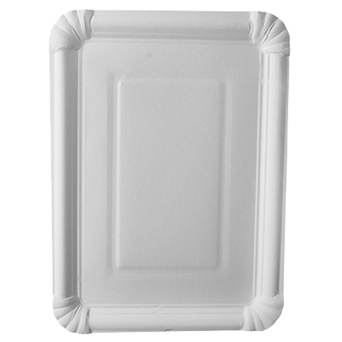 20 x 6 Teller, Pappe "pure" eckig 21,5 cm x 29 cm weiss