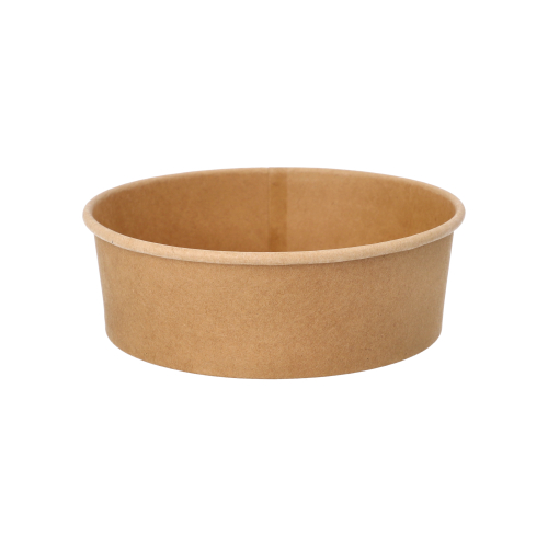 6 x 50 Salatschalen, Pappe rund 500 ml Ø 15 cm · 4,6 cm braun