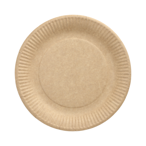 5 x 100 Teller, Pappe "pure" rund Ø 23 cm braun