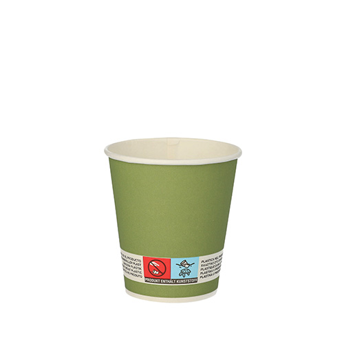20 x 20 Trinkbecher, Pappe 0,1 l Ø 7,2 cm · 7,5 cm dunkelgrün "Whiskey"