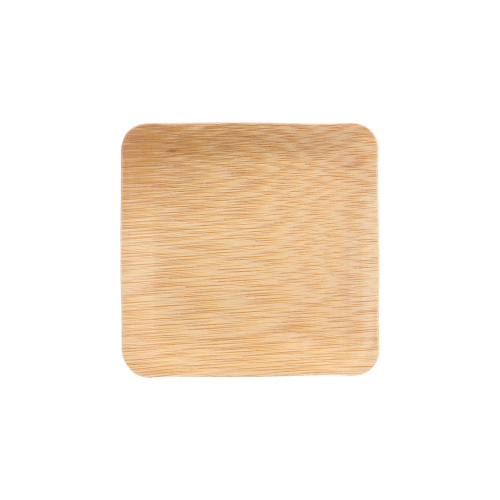 25 x 10 Fingerfood - Teller, Bambus "pure" eckig 1,5 cm x 8,5 cm x 8,5 cm