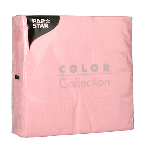 12 x 100 Servietten, 1-lagig 1/4-Falz 33 cm x 33 cm rosa