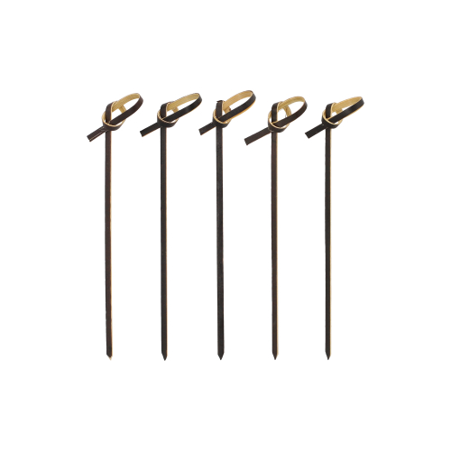 6 x 250 Fingerfood - Picker 10 cm schwarz "Knoten"