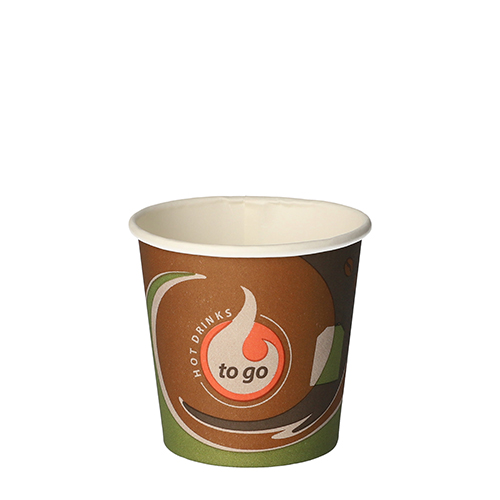 25 x 80 Trinkbecher, Pappe "To Go" 0,1 l Ø 6,3 cm · 6 cm "Barista Time"