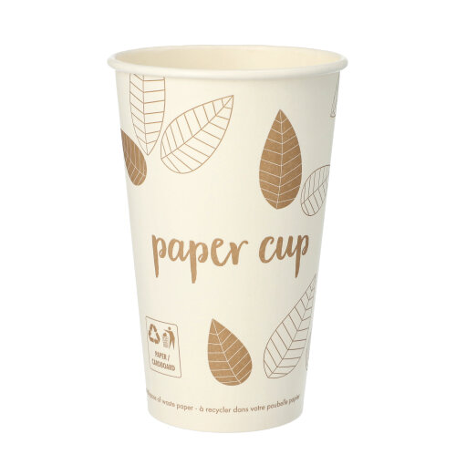 20 x 50 Trinkbecher, Pappe "pure" 0,4 l Ø 9 cm · 13,9 cm "ZERO"