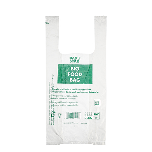 20 x 100 Hemdchen-Tragetaschen, Bio-Folie 47 cm x 22 cm x 13 cm transparent Knotenbeutel auf Rolle
