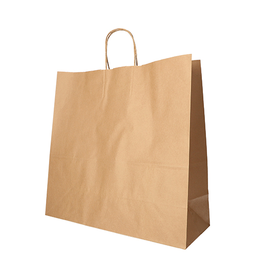 10 x 25 Tragetaschen, Papier 35 cm x 35 cm x 14 cm braun mit gedrehtem Tragegriff
