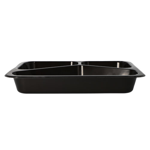 10 x 50 Mikrowellenschalen, PP 3-geteilt 765 ml 3,2 cm x 22,7 cm x 17,8 cm schwarz