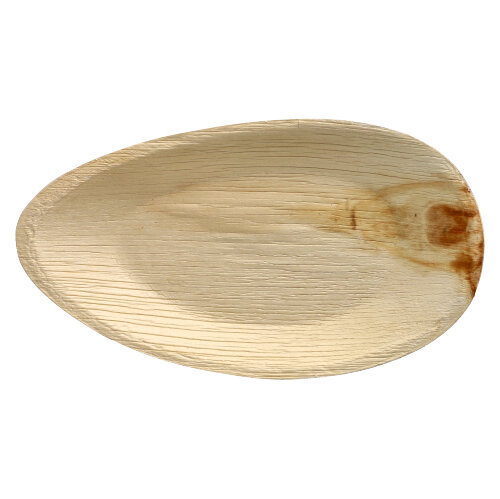 4 x 25 Teller, Palmblatt "pure" oval 32 cm x 18 cm x 3 cm