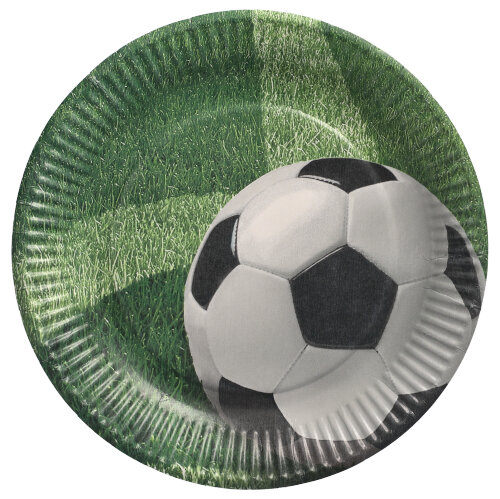 20 x 10 Teller, Pappe rund Ø 23 cm "Football"