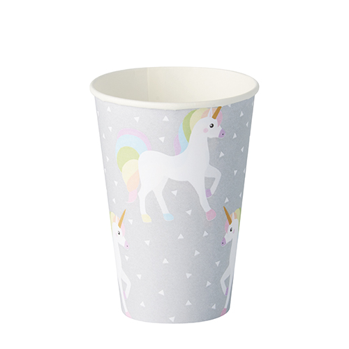 14 x 10 Trinkbecher, Pappe 0,2 l Ø 7 cm · 9,7 cm "Unicorn"