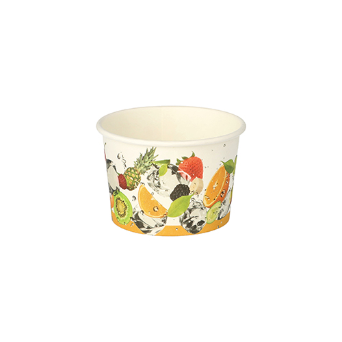 10 x 50 Eisbecher, Pappe rund 125 ml Ø 7,5 cm · 4,8 cm "Früchte"