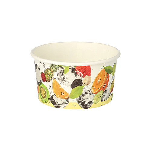 10 x 50 Eisbecher, Pappe rund 250 ml Ø 9,6 cm · 6 cm "Früchte"