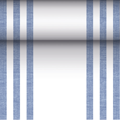 4 x Tischläufer, stoffähnlich, PV-Tissue Mix "ROYAL Collection" 24 m x 40 cm blau "Lines"