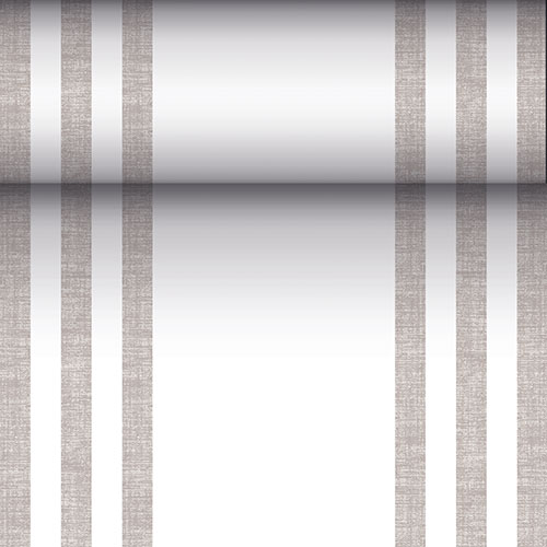 4 x Tischläufer, stoffähnlich, PV-Tissue Mix "ROYAL Collection" 24 m x 40 cm grau "Lines"