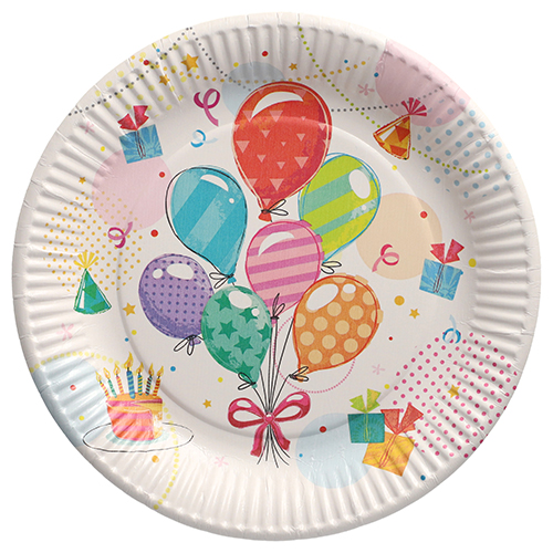 10 x 50 Teller, Pappe rund Ø 23 cm "Fete"