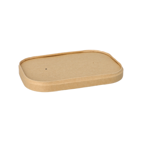 12 x 25 Deckel für Verpackungsbecher, Pappe rechteckig 1,8 cm x 17,1 cm x 12 cm braun