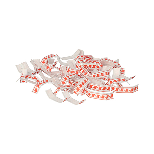 20 x 1000 Verschluss-Clips, drahtverstärktes Papier 3,3 cm x 0,8 cm x 0,1 cm rot/weiss