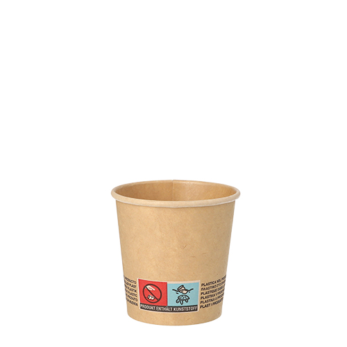 20 x 50 Trinkbecher, Pappe 0,1 l Ø 6 cm · 6 cm braun