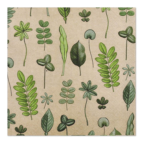 10 x 20 Servietten, 3-lagig 1/4-Falz 33 cm x 33 cm "Botanical Fantasy"