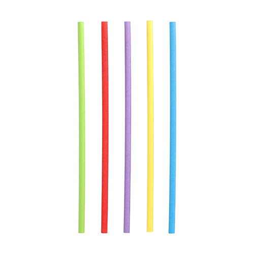 10 x 100 Trinkhalme, Papier Ø 6 mm · 20 cm farbig sortiert