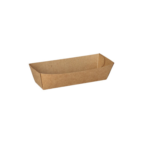 12 x 50 Snacktrays, Pappe "pure" 3 cm x 3,3 cm x 10,5 cm braun