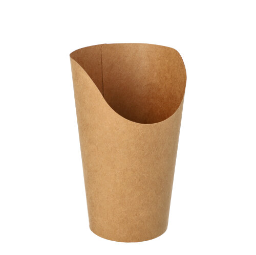 10 x 50 Wrap Cups, Pappe 470 ml 13,4 cm x 8 cm x 7,7 cm braun