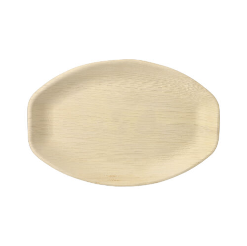 10 x 6 Tabletts, Palmblatt "pure" oval 3 cm x 29 cm x 21 cm natur