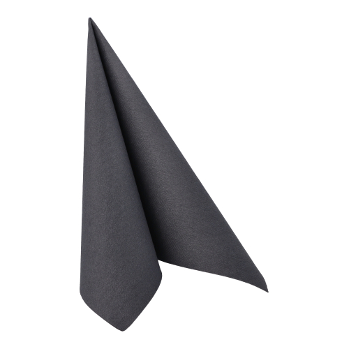 5 x 50 Servietten "ROYAL Collection" 1/4-Falz 40 cm x 40 cm schwarz in Papierverpackung