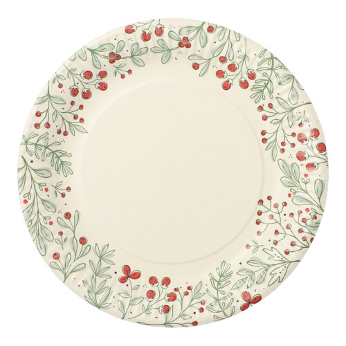 20 x 10 Teller, Pappe rund Ø 23 cm "Berries"