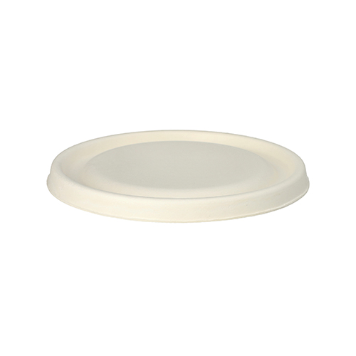 4 x 25 Deckel für Schalen Zuckerrohr "pure" rund Ø 17 cm · 1,2 cm weiss
