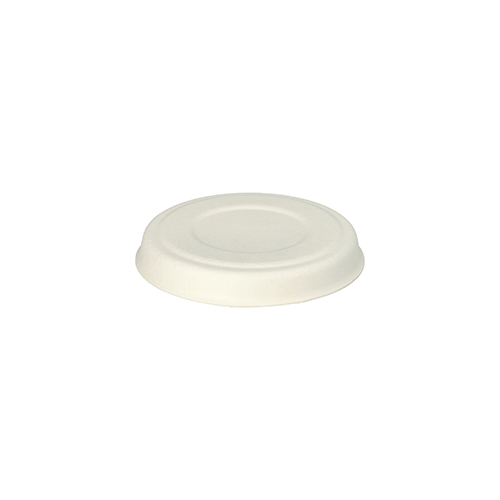 10 x 50 Deckel für Dressingschalen Zuckerrohr "pure" rund Ø 7,5 cm weiss