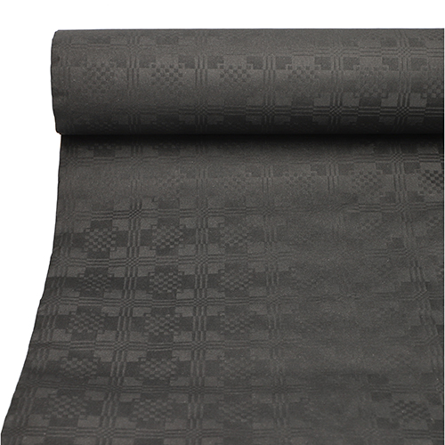 4 x Papiertischtuch mit Damastprägung 50 m x 1 m schwarz