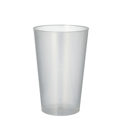 10 x 50 Mehrweg-Trinkbecher PP 0,4 l Ø 8,6 cm · 13 cm transluzent unzerbrechlich