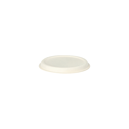 10 x 50 Deckel für Dressingschalen Zuckerrohr "pure" rund Ø 6 cm weiss