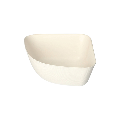 10 x 4 Schalen, Zuckerrohr "pure" 5,5 cm x 12,8 cm x 12,8 cm weiss "Belle Vie, Ligne Carrée"