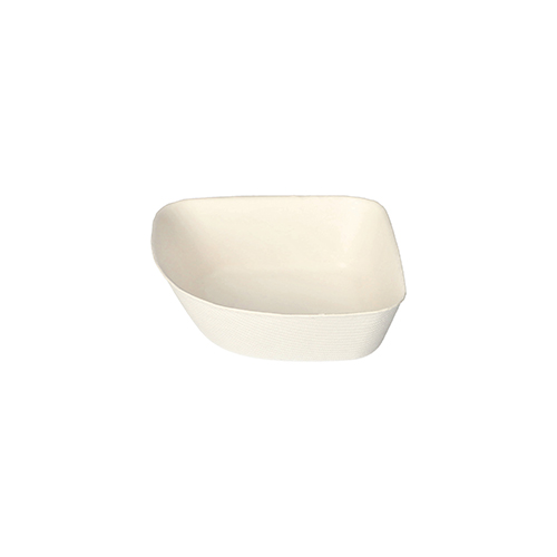 10 x 4 Schalen, Zuckerrohr "pure" 3,5 cm x 10 cm x 10 cm weiss "Belle Vie, Ligne Carrée"