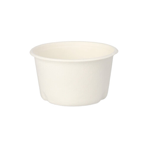 10 x 50 Suppenbecher, Zuckerrohr "pure" 350 ml Ø 10 cm · 6,4 cm weiss